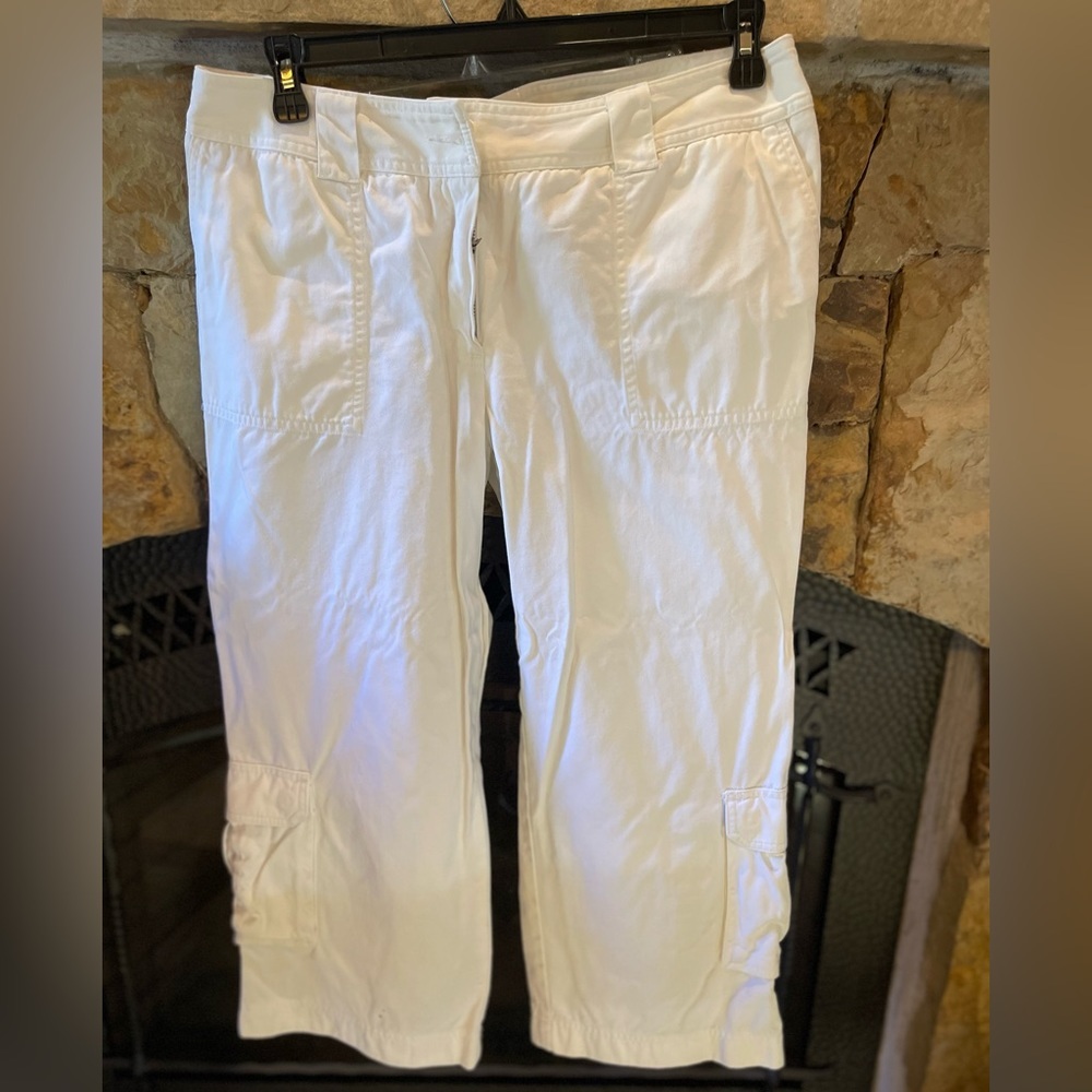 Caslon cropped cargos white size 14